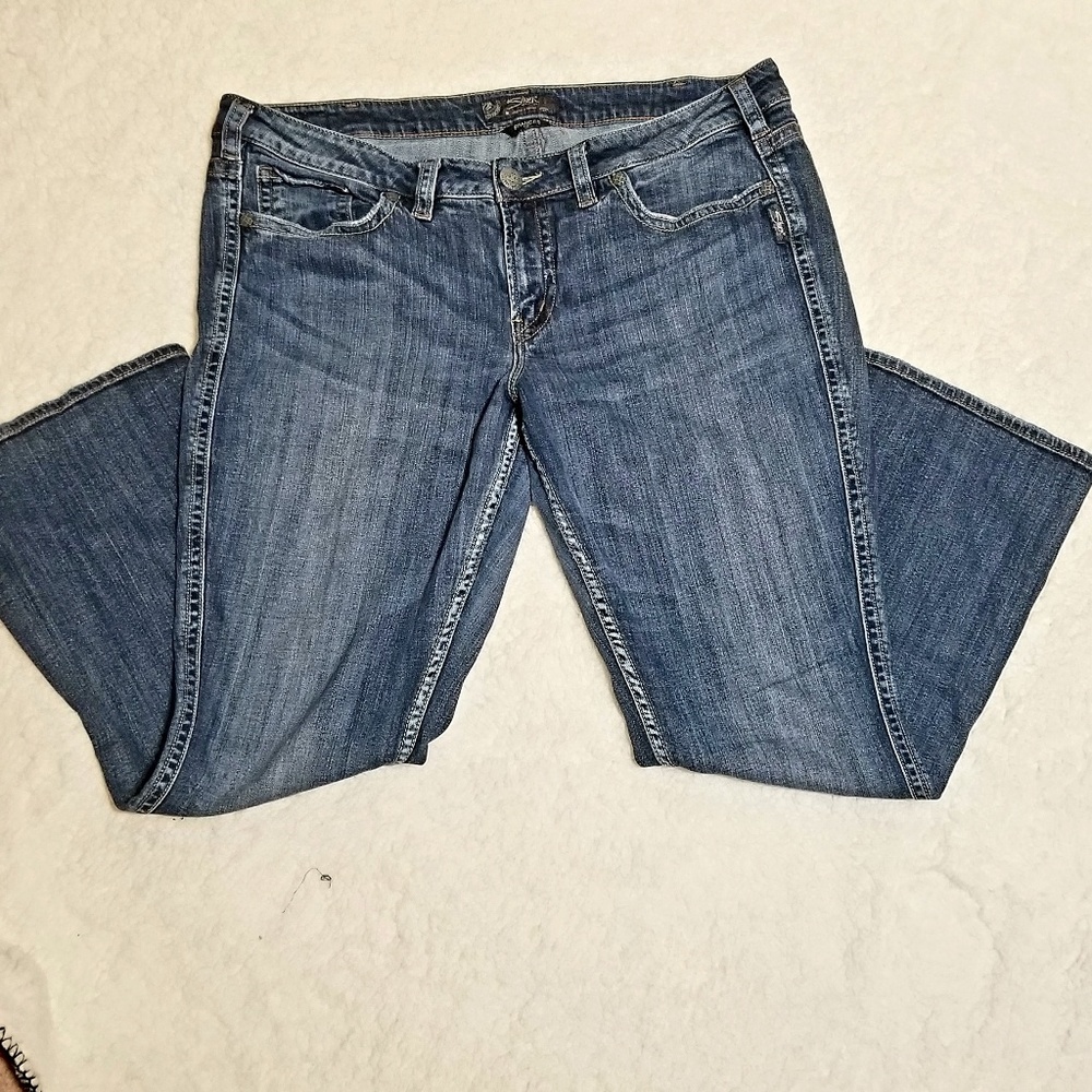 Silver Frances Mid Rise Jeans by Maurices